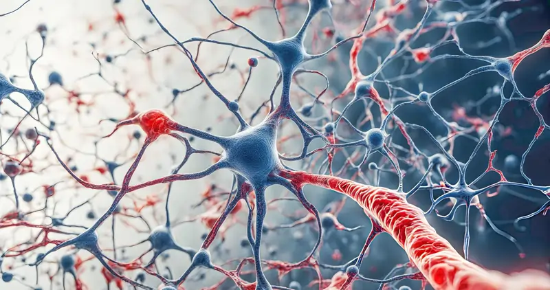 Stylized illustration of brain neurons—representing stem cell therapy’s potential to stabilize ALS progression and support neural repair