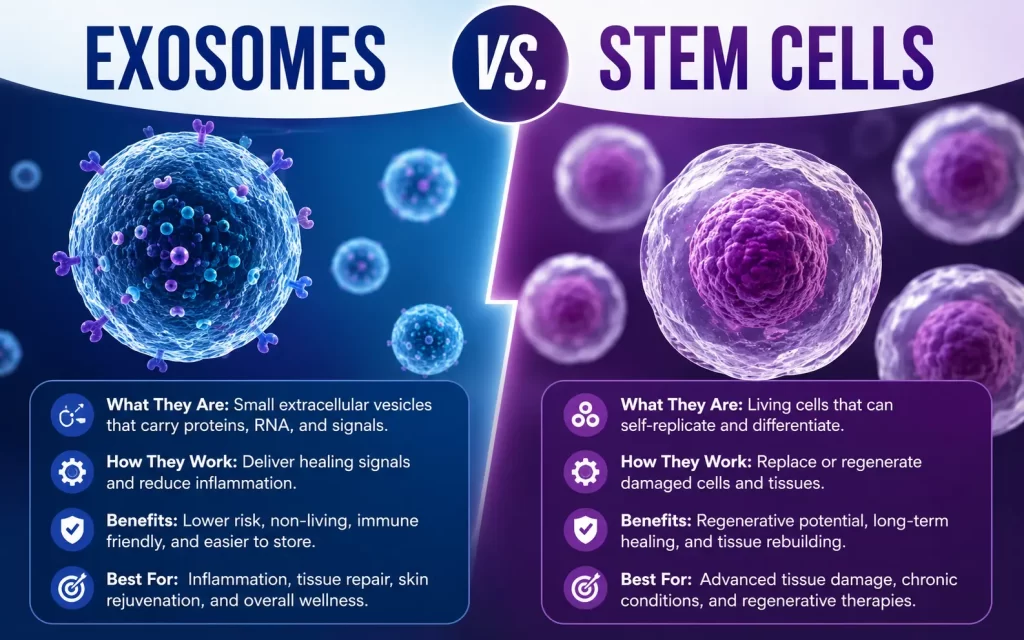 Exosomes vs. Stem Cells